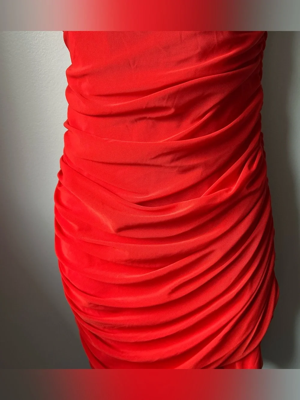 NWT Red rushed body-con dress size XL - Picture 3 of 8